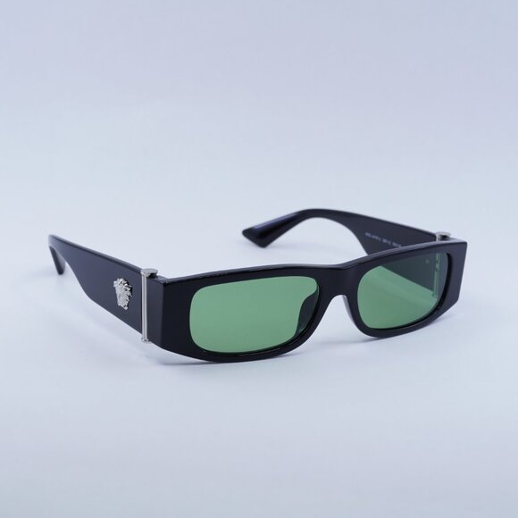 Versace VE4476U GB1/2 Sunglasses Black Rectangle Frame, Green Lenses main image 6